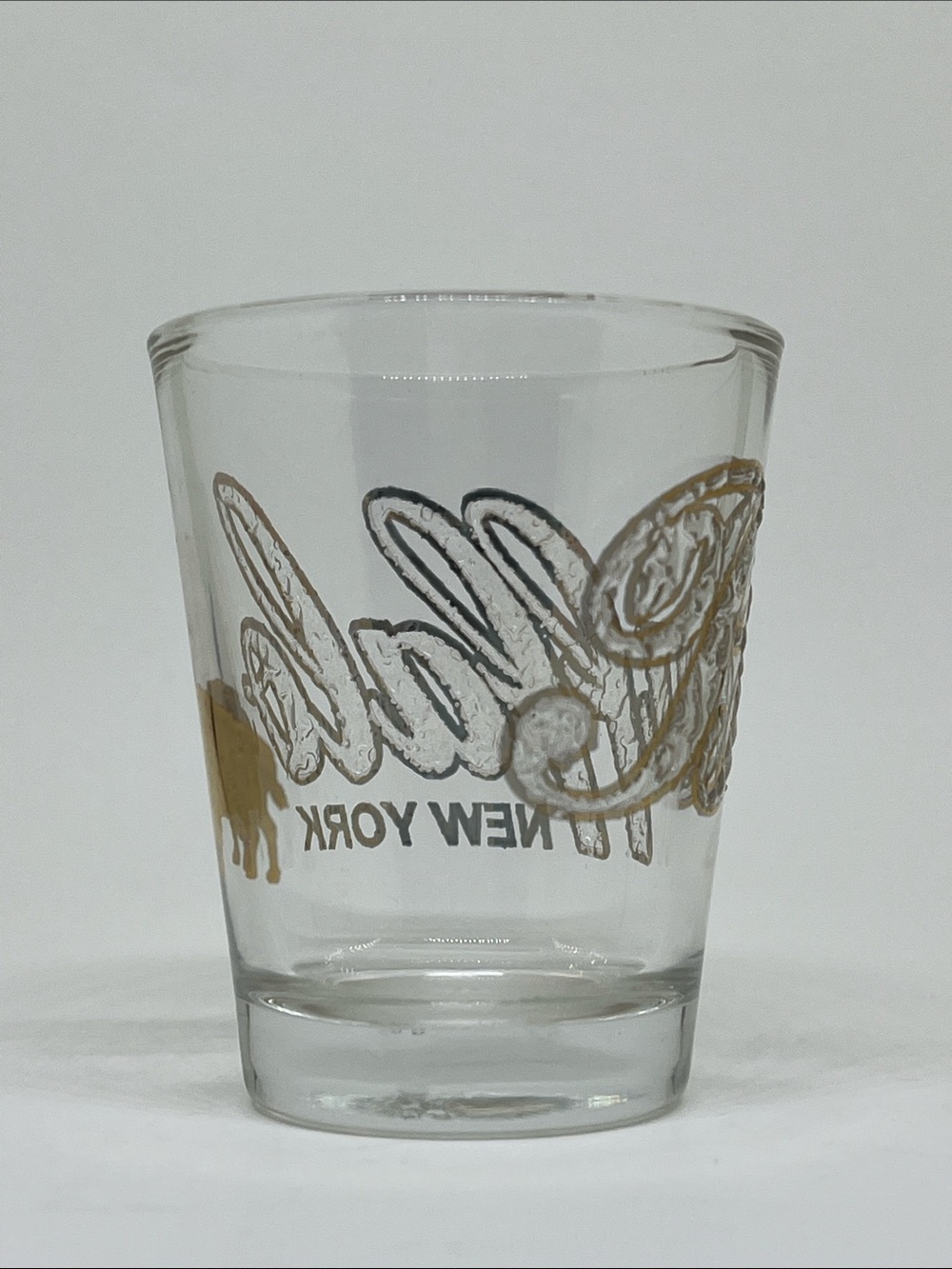Buffalo Clear Shot Glass with Gold Script "New York" - Picture 6 of 6